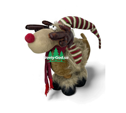 Декоративный олень новогодний с телескопическими ногами до 60 см