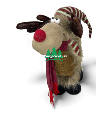 Декоративный олень новогодний с телескопическими ногами до 60 см