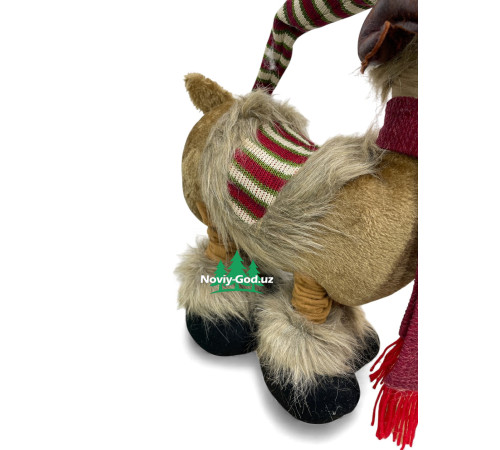 Декоративный олень новогодний с телескопическими ногами до 60 см