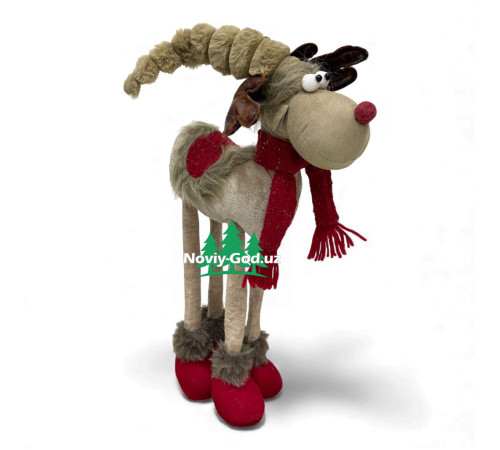 Декоративный олень новогодний с телескопическими ногами до 60 см