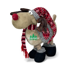 Декоративный олень новогодний с телескопическими ногами до 80 см