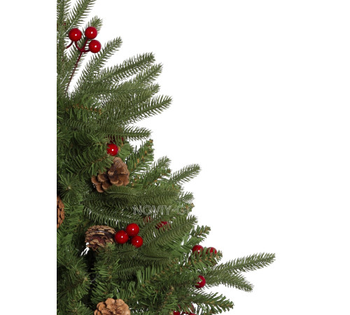 Искусственная новогодняя елка "Лесная сказка", с шишками и ягодами, 120-240 см.