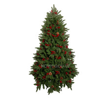Искусственная новогодняя елка "Лесная сказка", с шишками и ягодами, 120-240 см.