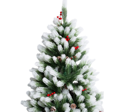 Искусственная новогодняя елка "Лесная красавица", с шишками и ягодами, размер - 150-500 см.