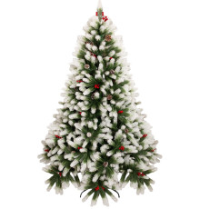 Искусственная новогодняя елка "Лесная красавица", с шишками и ягодами, размер - 150-500 см.