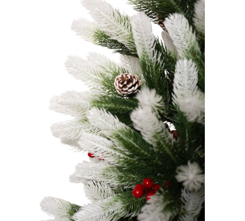 Искусственная новогодняя елка "Лесная красавица", с шишками и ягодами, размер - 150-500 см.