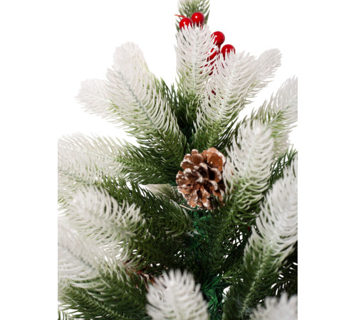 Искусственная новогодняя елка "Лесная красавица", с шишками и ягодами, размер - 150-500 см.