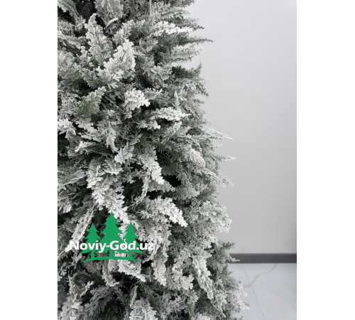 Искусственная новогодняя елка "Зимняя грация", размер - 180-240см. Гелиевая, литая. С встроенной гирляндой.