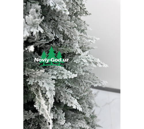 Искусственная новогодняя елка "Зимняя грация", размер - 180-240см. Гелиевая, литая. С встроенной гирляндой.