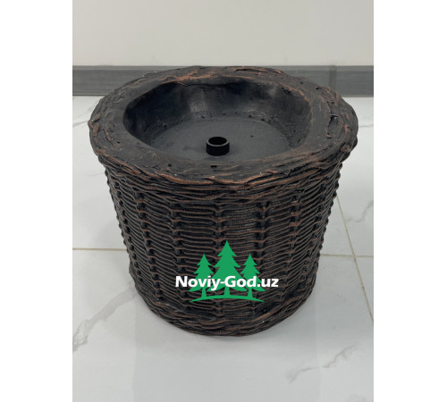 Искусственная новогодняя елка "Лесная в горшке", размер - 150-210см. В горшке с встроенной гирляндой.